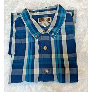 Duluth trading co Button Down 2xl Tall Men’s Short Sleeve 100% Cotton Shirt